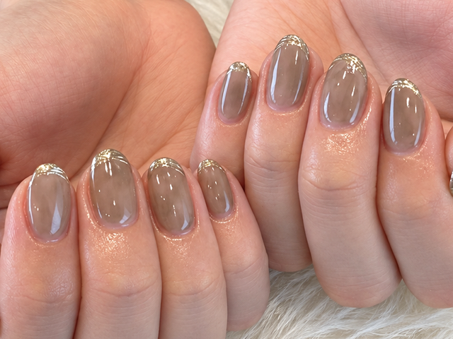 ベージュタイダイｘミラーニュアンス90HK